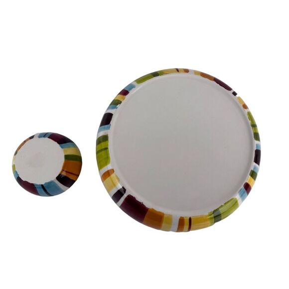 Festive Serving Bowl Chip And Dip Retro Inspired  Set of Two 2 Bowls - Picture 4 of 15